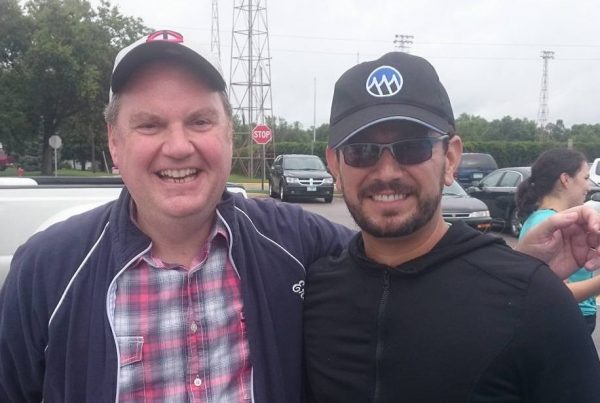 Elkin Navarro (l) with Minnesota Brass Executive Director Eric Molho.