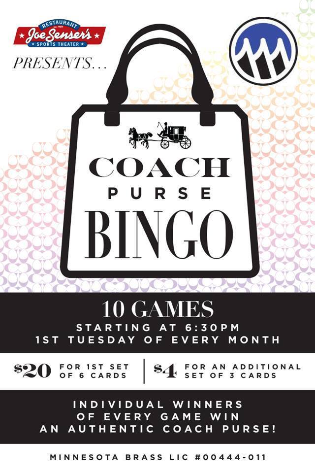 You Too Can Win!  Coach Purse Bingo August 4